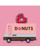 Voiture en bois massif "Van Donuts" (8,4 cm)
