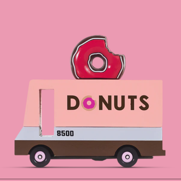 Voiture en bois vintage "Donut Van" pour enfant Candylab Toys