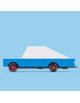 Voiture de course en bois massif "Blue Racer 8" (8,9 cm)