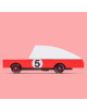 Voiture de course en bois massif "Red Racer 5" (8,9 cm)