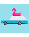 Voiture en bois massif "Flamingo Wagon" (8,9 cm)