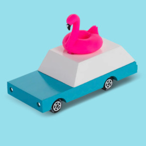 Voiture en bois "Flamingo Wagon" (8,9 cm) Candylab Toys