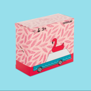 Voiture en bois "Flamingo Wagon" (8,9 cm) Candylab Toys