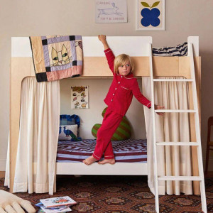 Rideaux pour lit superposé et mezzanine Perch en lin "Ecru" (x2) Oeuf NYC