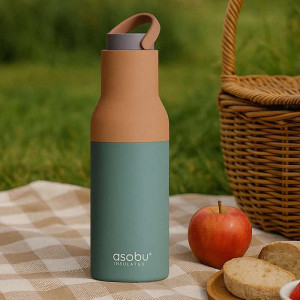 Gourde isotherme (650 ml) "Metro Pastel Green" Asobu