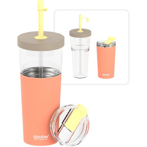 Gourde isotherme Marina Tumbler "Pastel Peach" Asobu