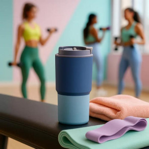 Mug isotherme (650 ml) "Pick me Up Pastel Blue" Asobu