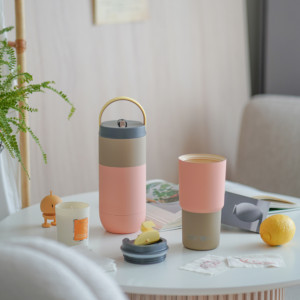 Gourde isotherme (650 ml) "Orbit Pastel Peach" Asobu