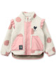 Veste polaire enfant Noam à volants "Spot Dot Sandy Rose Blush"