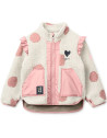 Veste polaire enfant Noam à volants "Spot Dot Sandy Rose Blush"