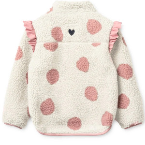 Veste polaire fille Noam à volants "Spot Dot Sandy" Liewood
