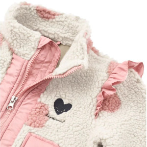 Veste polaire fille Noam à volants "Spot Dot Sandy" Liewood