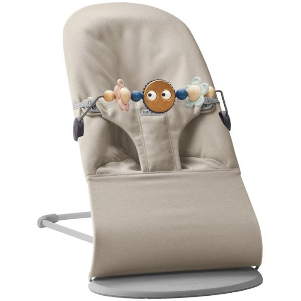 Transat bébé évolutif Balance Bliss Tissé Chiné "Beige Clair" + Arche de jouets