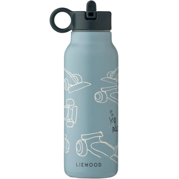 Gourde en inox isotherme (350ml) Falk "Race cars Beach blue"