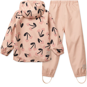 Ensemble imperméable (Veste + Pantalon) Pedia "Cherry Heart Rosey mix" Liewood