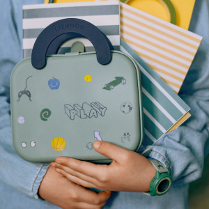 Boîte Lunchbox pliable Elara "Play Dusty Peppermint" Liewood
