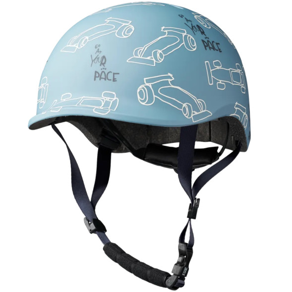 Casque de vélo Milly "Race Cars Beach Blue" (53-55 cm)
