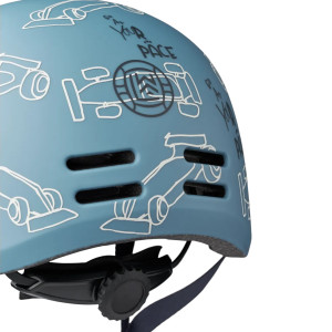 Casque de vélo enfant Milly "Race Cars Beach Blue" (53-56 cm) Liewood