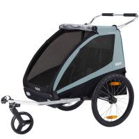 Chariot 2 places Coaster XT "Bleu Gris"  (Remorque-vélo & Poussette)