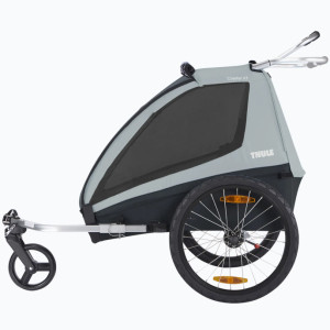 Chariot Coaster XT 2 places "Bleu Gris"  (Remorque-vélo & Poussette) Thule