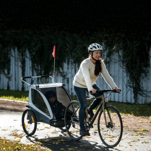 Chariot Coaster XT 2 places "Bleu Gris"  (Remorque-vélo & Poussette) Thule
