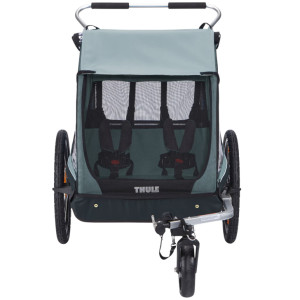 Chariot Coaster XT 2 places "Bleu Gris"  (Remorque-vélo & Poussette) Thule