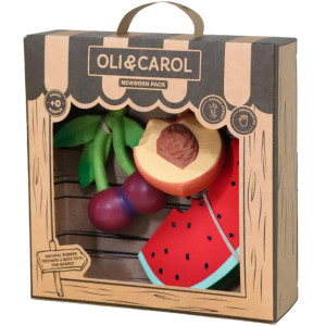 Coffret Cadeau Naissance en caoutchouc naturel "Salade de Fruits" Oli & Carol