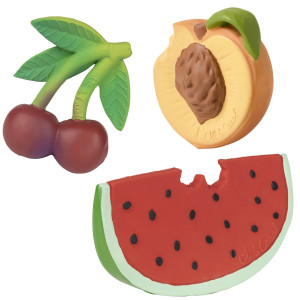 Coffret Cadeau Naissance en caoutchouc naturel "Salade de Fruits" Oli & Carol