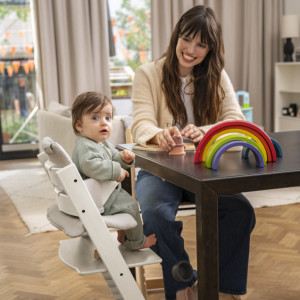 Chaise haute  enfant évolutif tripp trapp en bois Blanc Stokke