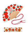 Eventail "Tomato Girl" avec Bandoulière et Boîte Cadeau Woom