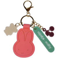 Porte-clés Charm en silicone Miffy "Corail"