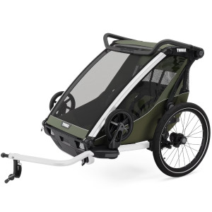 Chariot Thule Lite 2 places "Vintage Green" (Remorque-vélo, Poussette & Jogger)