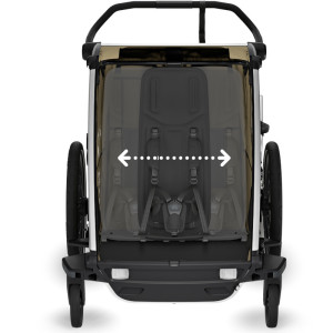 Chariot Cross 2 places G3 "Dark Slate" (Remorque-vélo, Poussette & Jogger) (2024) Thule
