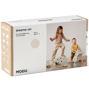 Jeu de construction évolutif Dreamer Kit "Sand Grey / Honey Yellow" (34 pièces)
