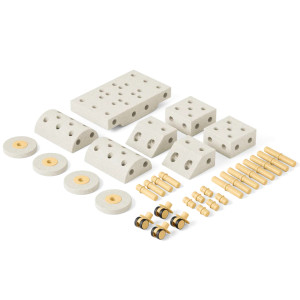 Jeu de construction évolutif Dreamer Kit "Sand Grey / Honey Yellow" (34 pièces)