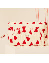 Trousse de toilette en double gaze de  coton Capsule "Coeur" Bebel