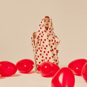 Poncho de bain en gaze de coton Capsule "Coeur" (2-6 ans)