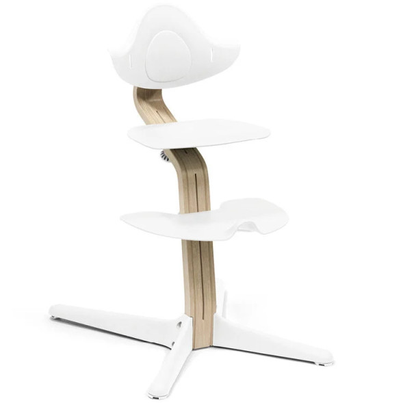 Chaise Haute évolutive Nomi en bois "Naturel/Blanc"