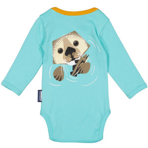 Set body + bavoir en coton bio "Mibo Loutre" Coq en Pâte