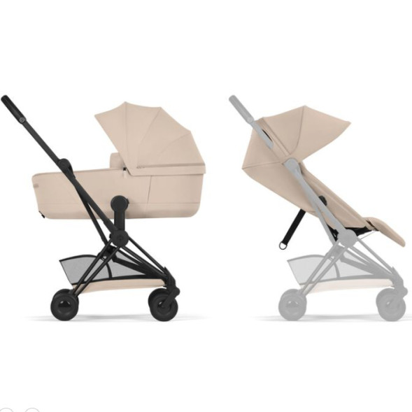  Duo Poussette COYA Confort Matt Black + Nacelle LUXE "Cozy Beige" (2026)