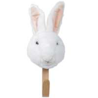 Patère enfant en Peluche "Lapin Blanc" Wild & Soft