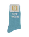 Chaussettes à Paillettes "Trop Fraiche" Turquoise  (Taille 36-40)
