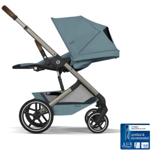  Pack Duo Poussette Cybex Balios S Lux 4 "Stormy Blue" + Nacelle Pliable