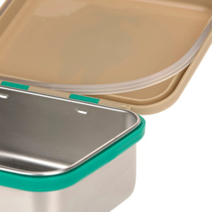 Boîte repas & goûter compartimentée en inox "Happy Trails Frog" Lassig