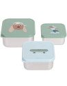 Boîtes à gouter en inox Tiny "Team Chien" (x3) Lassig