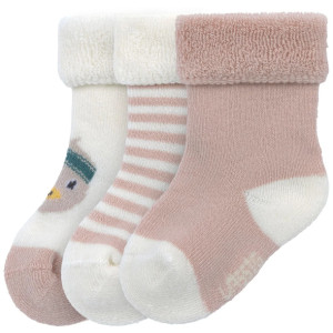 Chaussettes bébé (4-12 mois) en coton bio bouclette "Canard" (x3)
