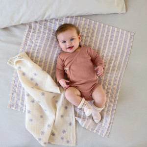 Chaussettes bébé (4-12 mois) en coton bio bouclette "Canard" (x3)