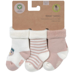 Chaussettes bébé (4-12 mois) en coton bio bouclette "Canard" (x3)