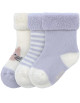 Chaussettes bébé (4-12 mois) en coton bio bouclette "Chat" (x3)