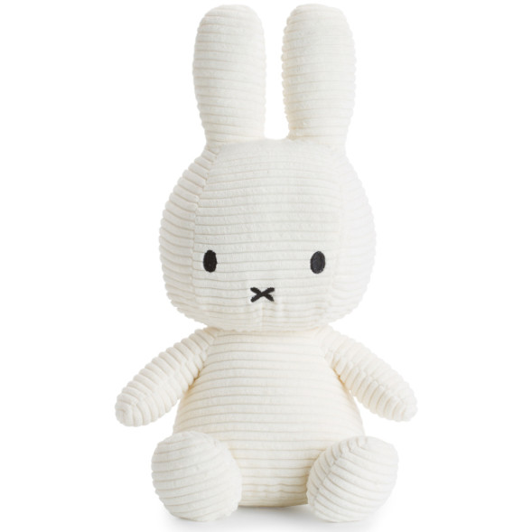 Peluche Miffy en velours côtelé  (33 cm) Eco "Blanc"
